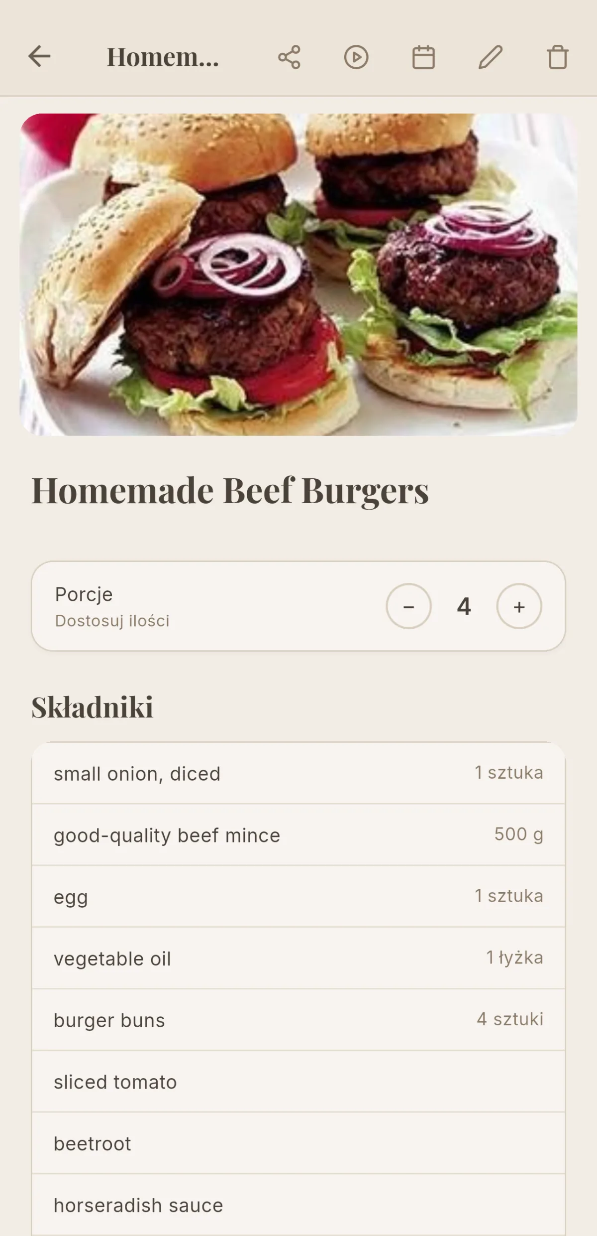 Przepis zaimportowany z Copy Me That, otwarty w Cookfolio