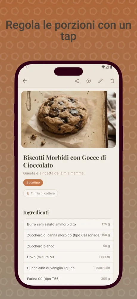 Regolazione porzioni