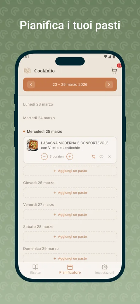 Pianificazione pasti