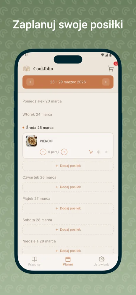 Planowanie posiłków